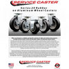 Service Caster 4 Inch Rubber on Aluminum Wheel Rigid Caster with Ball Bearing SCC SCC-20R420-RAB
